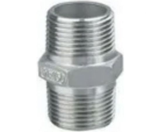 Шестигранный ниппель TITAN LOCK с наружной резьбой BSP 3/4"" с обеих сторон, нержавеющая сталь TL3/4HNSS 