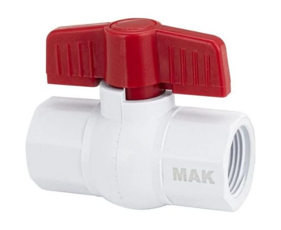 Шаровой кран Санакс мак, с резьбой, полипропиленовый из абс-пластика 3/4 вн/вн 772782 