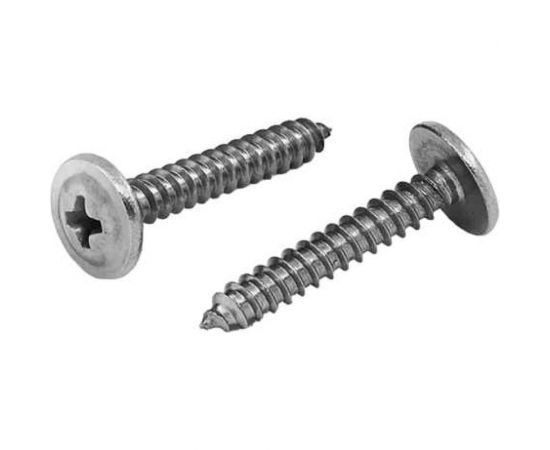 Нержавеющий саморез с прессшайбой KREPFIELD 4,8x19 мм, ART 9999, А2, самонарезающий, крестообразный шлиц PH, 30 шт. 9999A2саморез с прессшайбой4.8X19-30 