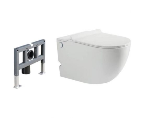 Подвесной унитаз Santi Line с импульсной системой смыва, в комплекте c инсталляцией SL-5031 