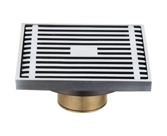 Трап Ростовская мануфактура сантехники размер 10x10, выходной диаметр Ф50 мм, латунь B2132 