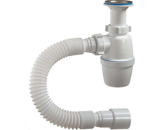 Бутылочный сифон ORIO с литым выпуском 1 1/2х40, с гибкой трубой 40-40/50 А-40029 