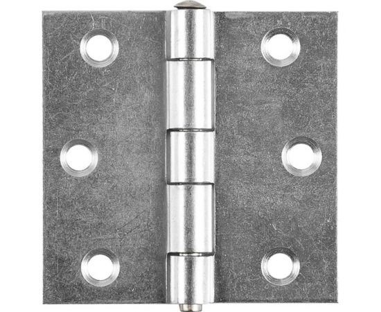 Прямая усиленная разборная петля VORMANN 63х63х1,8 мм, оцинкованная, латунный штифт 00614 060 Z 