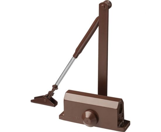 Дверной доводчик для дверей массой до 100 кг STAYER цвет коричневый 37917-100 