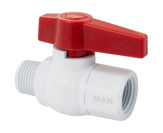 Шаровой кран Санакс мак, с резьбой, полипропиленовый из абс-пластика 3/4 вн/нар 772785 
