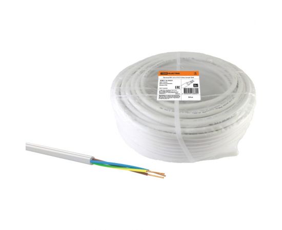 Провод TDM ПВС 3х1,5 ГОСТ 50м, белый SQ0118-0031 