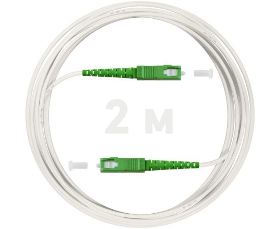 Оптический патч-корд KSC LIGHT PON SC/APC-SC/APC SM G.657A1 (9/125) Simplex 3.0 мм LSZH - 2 м PO-SM7A1-SX3-SCA-SCA-2 