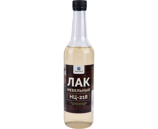 Мебельный лак Экокласс НЦ-218 бесцветный, 0.5 л 27113 