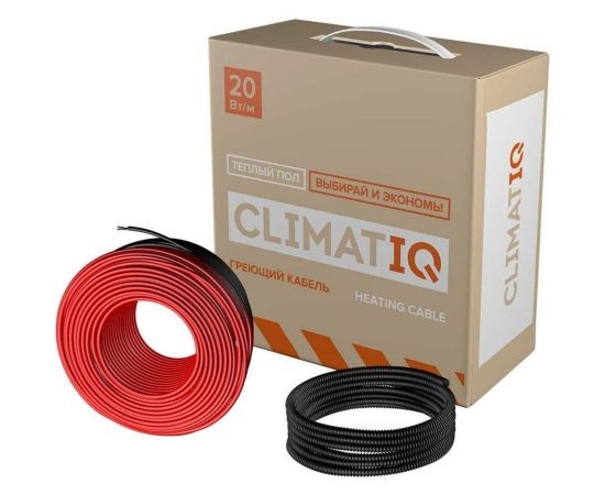 Греющий кабель IQWATT CLIMATIQ CABLE для установки в слой цементно-песчаной стяжки для любого керамического покрытия толщиной не более 10 мм, 400 Вт - 20 м - 2.7 м.кв. 206235 