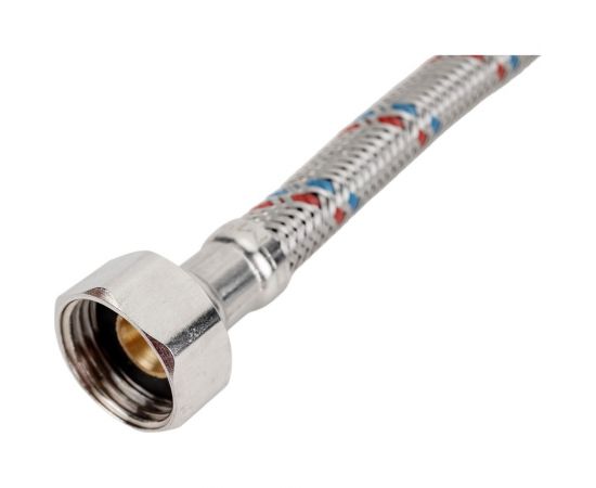 Подводка для воды СТМ сталь, 1/2"", гайка-гайка, 40 cм CWFHF040 – изображение 2