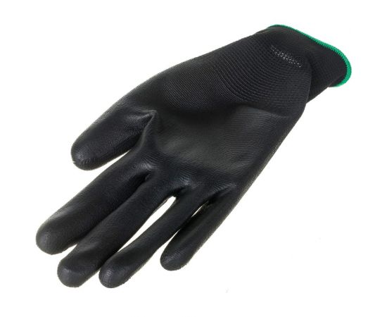 Нейлоновые перчатки с полиуретановым покрытием S. GLOVES TAXO черные, размер 08 31614-08 – изображение 2