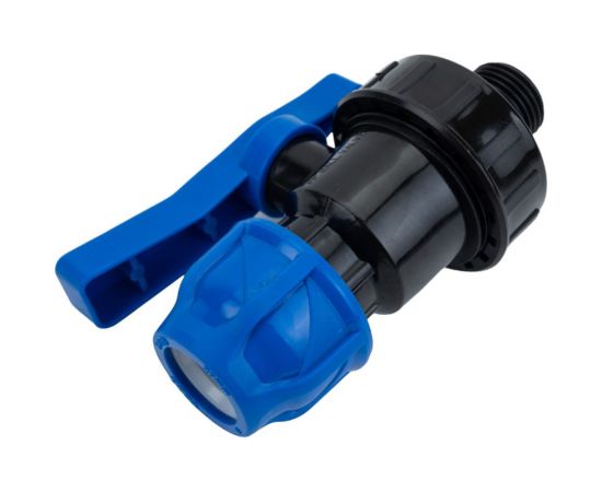 Разъемный шаровой кран ПНД TEBO CN-TB 20x1/2" нар. резьба 017032301 – изображение 2