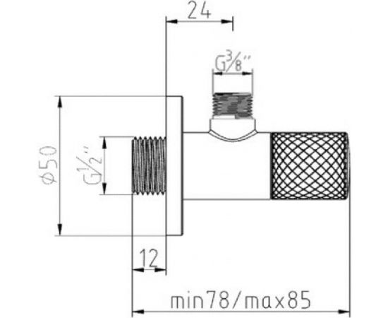 Угловой запорный вентиль KLUDI MX цвет хром KL1584605-00 – изображение 2