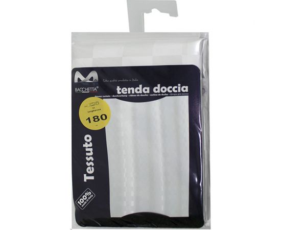 Шторка в ванную комнату Bacchetta 180x200 см, Quadretto, белый 3003 – изображение 2