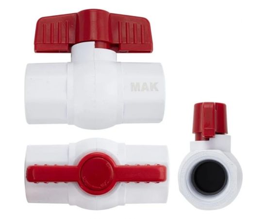 Шаровой кран Санакс мак, с резьбой, полипропиленовый из абс-пластика 3/4 вн/вн 772782 – изображение 2