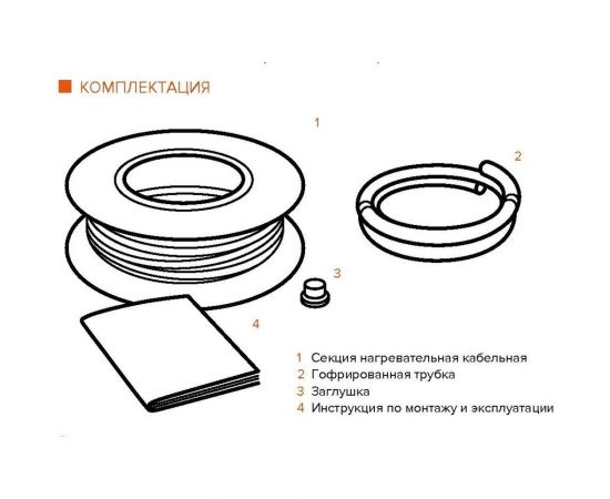 Греющий кабель IQWATT CLIMATIQ CABLE для установки в слой цементно-песчаной стяжки для любого керамического покрытия толщиной не более 10 мм, 400 Вт - 20 м - 2.7 м.кв. 206235 – изображение 2