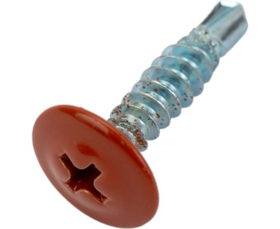 Прессшайба Качественный КРЕПЕЖ 4.2х19 мм, коричневая медь RAL 8004, сверло, 250 шт 0300227 КЧ – изображение 2