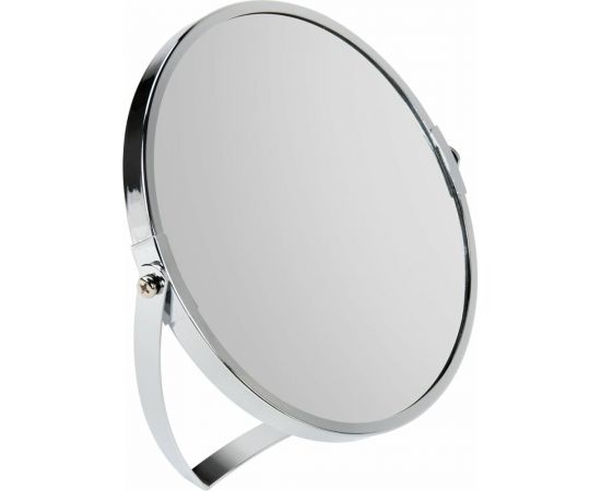 Настольное зеркало BRABIX круглое, диаметр 17 см, двустороннее, с увеличением, рамка из нержавеющей стали 607421 – изображение 2