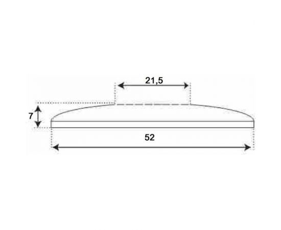 Декоративная чашка отражатель TIM 1/2 - низкая (7мм), хром TIM (14820) 772019 – изображение 2