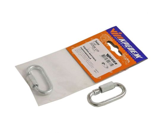 Винтовой карабин vipкрепеж оцинкованный, 5 мм, 1 шт. 25306 VIP – изображение 2