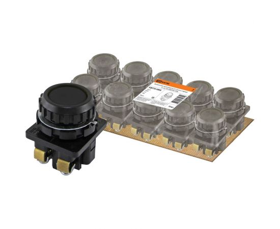 Выключатель TDM кнопочный КЕ 011-У2-исп.2 черный 1з+1р 10A 660B IP40 SQ0753-0006 – изображение 2