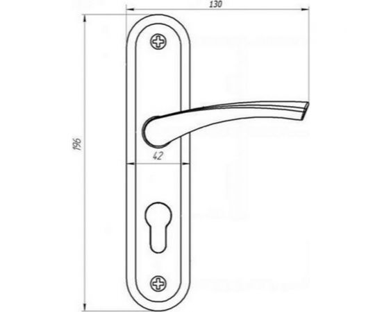 Ручка на планке ПТИМАШ 0623 м/о 55 мм, серебро 6807 – изображение 3