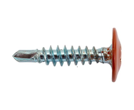 Прессшайба Качественный КРЕПЕЖ 4.2х19 мм, коричневая медь RAL 8004, сверло, 250 шт 0300227 КЧ – изображение 3