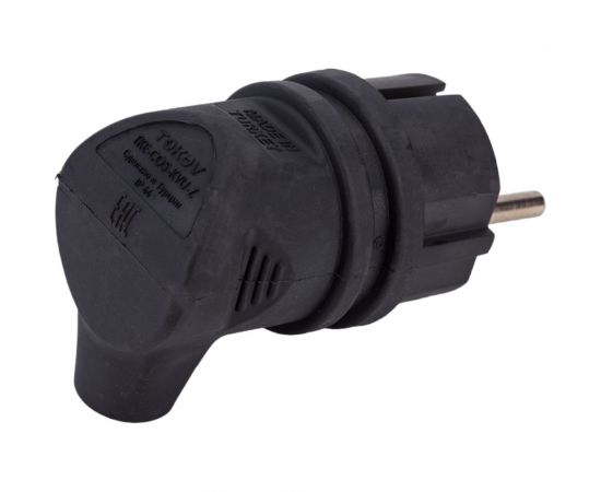 Угловая вилка TOKOV ELECTRIC 16а с заземл. каучук TKE-C05-KVU-Z – изображение 3