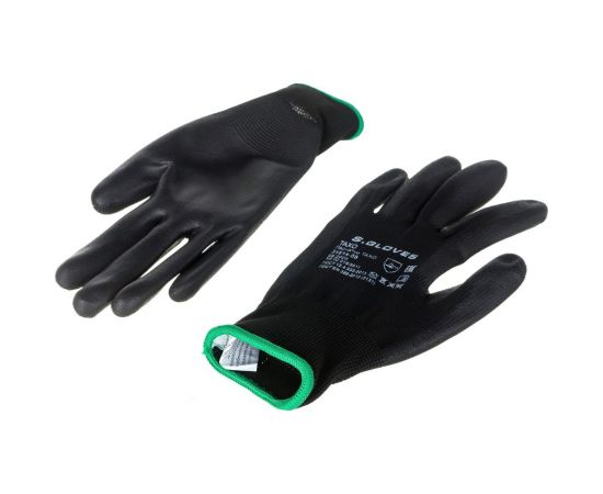 Нейлоновые перчатки с полиуретановым покрытием S. GLOVES TAXO черные, размер 08 31614-08 – изображение 3
