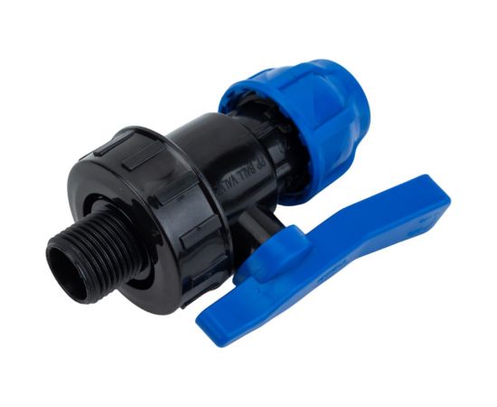 Разъемный шаровой кран ПНД TEBO CN-TB 20x1/2" нар. резьба 017032301 – изображение 3