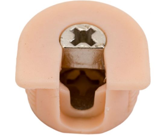 Эксцентриковая стяжка Tech-Krep бежевая D20 мм 2 шт. пакет 153888 – изображение 3