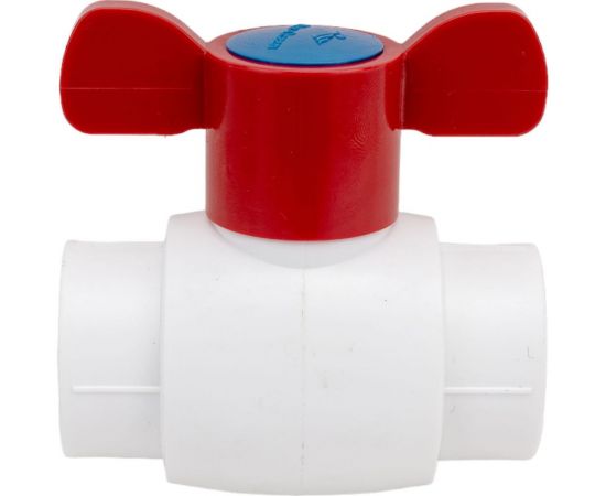 Шаровой кран Blue Ocean (шар - латунный) полипропиленовый для ГВС бабочка - 25 PPRF/BV/PPR/HW-1B(W)-25 – изображение 3