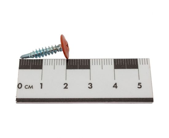 Прессшайба Качественный КРЕПЕЖ 4.2х19 мм, коричневая медь RAL 8004, сверло, 250 шт 0300227 КЧ – изображение 4