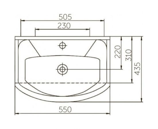 Умывальник Rosa Элеганс 550 У17427 – изображение 4