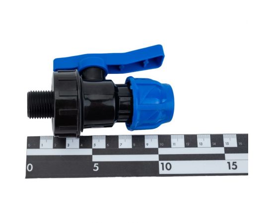 Разъемный шаровой кран ПНД TEBO CN-TB 20x1/2" нар. резьба 017032301 – изображение 4