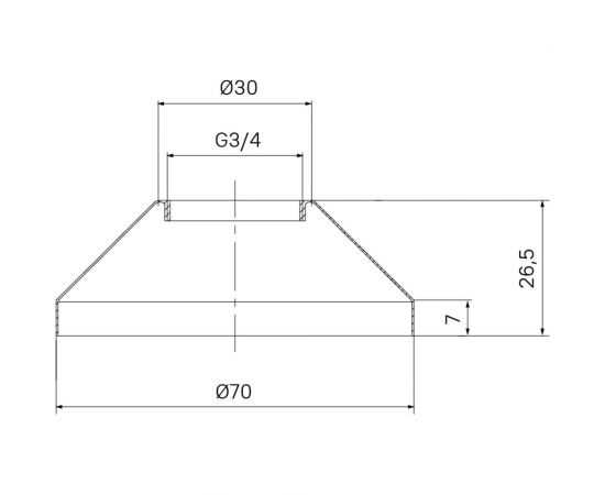Отражатель для смесителя IDDIS конус, хром, d-70, h-26, 2 шт 982R26C0SM – изображение 4