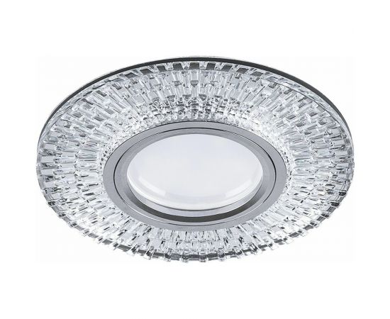Встраиваемый потолочный светильник FERON 15LEDx2835 SMD 4000K, MR16 50W G5.3, прозрачный, хром, CD943 32991 