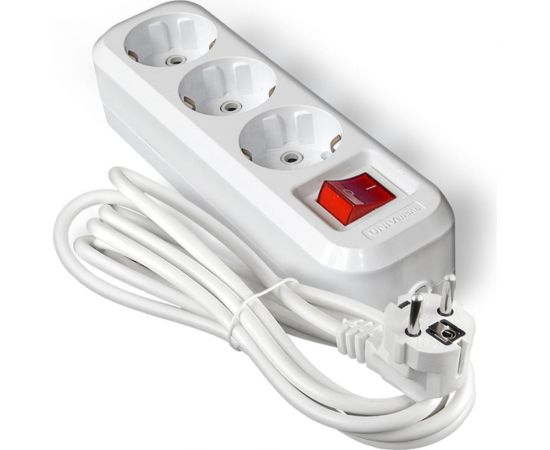 Удлинитель UNIVersal s-303а пвс 3/1,5 3гн. с заземлением, с выключателем, длина 5м (еврослот) 1727 