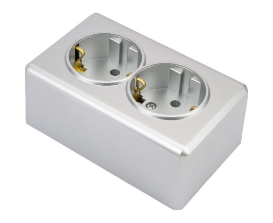 Розетка Vesta Electric vesta-electric mega silver двойная с заземлением FRZ00010222SRM 