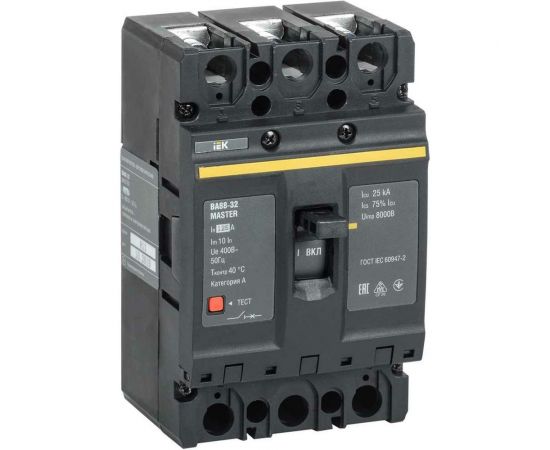 Автоматический выключатель IEK ВА88-32 3Р 125А 25кА MASTER SVA10-3-0125-02 