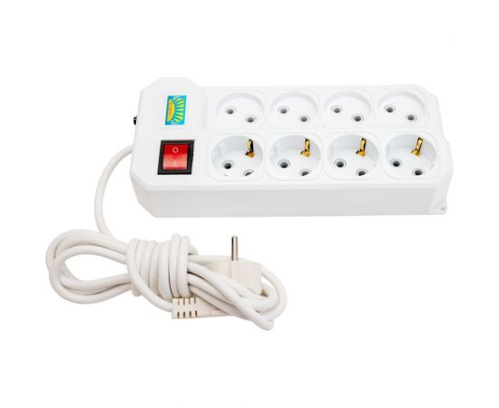 Сетевой фильтр ПЕРЕСВЕТ+ удлинитель на 8 гнезд, шнур ПВС 3х0,75, 3 м 4620003920646 