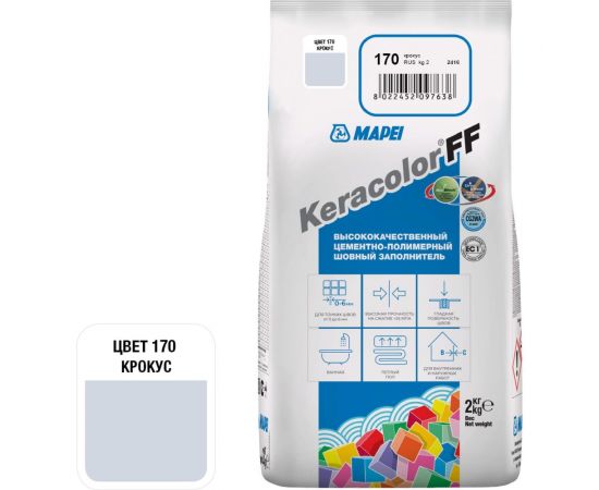 Затирка MAPEI KERACOLOR FF № 170, 2 кг, крокус 5QA017002A 