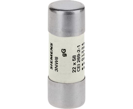 Цилиндрическая плавкая вставка Siemens GG Без индикатора 22x58 ММ, 500В, 80А 3NW62241 