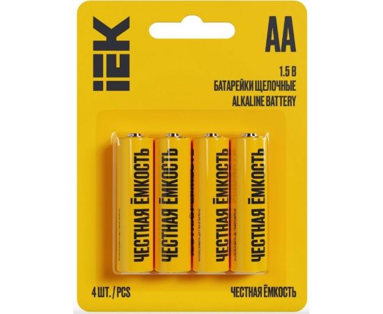 Щелочная батарейка IEK alkaline optima lr06/aa (4шт/блистер) ABT-LR06-OP-L04 