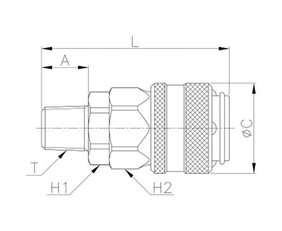 Куплунг наружная резьба - мама CDC Pneumatics OSM 40 – изображение 2