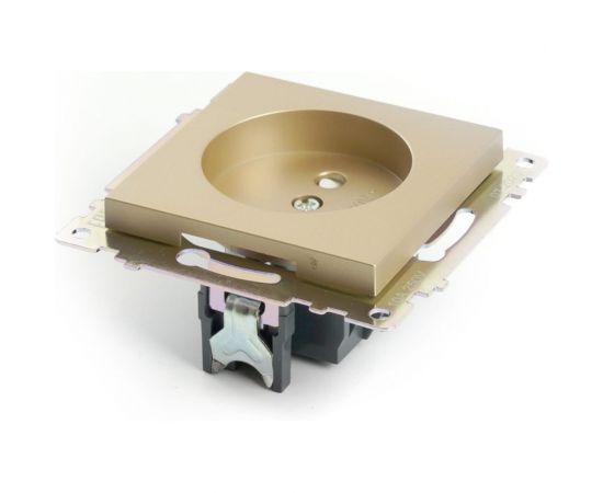 Механизм 1-местной розетки STEKKER с защитной шторкой, без заземления, 250в, 10а, серия катрин, золото, gls10-7109-08, 49223 – изображение 2