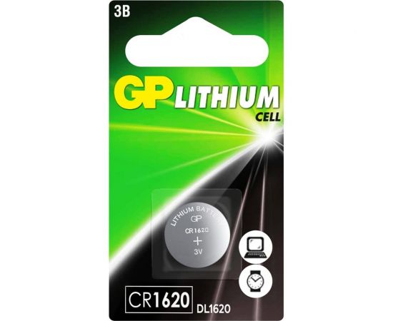 Литиевая дисковая батарейка GP lithium cr1620 - 1 шт. в блистере GP CR1620-7C1 – изображение 2
