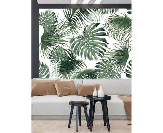 Бумажные бесшовные фотообои Verol Тропические листья 70-БФО_04786 – изображение 2
