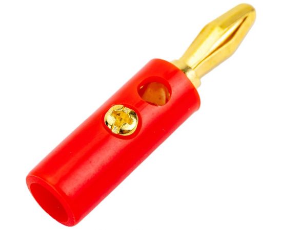 Штекер Banana Pro Legend красный, 4 мм, винтовой PL2456 – изображение 3