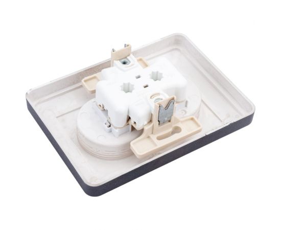 Двухместная розетка Schneider Electric WESSEN 59 Черный бархат б/з в сборе с рамкой RS16-254-68 – изображение 3